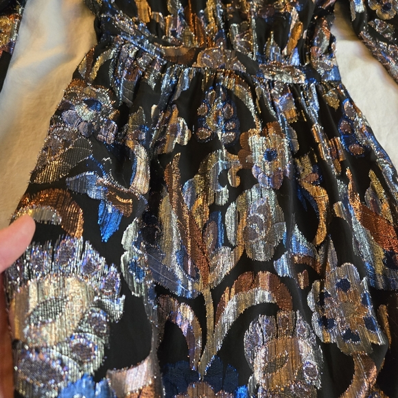 Ramy Brook sz 4 Shaina Lurex Silk Jacquard Mini Dress - Picture 12 of 12